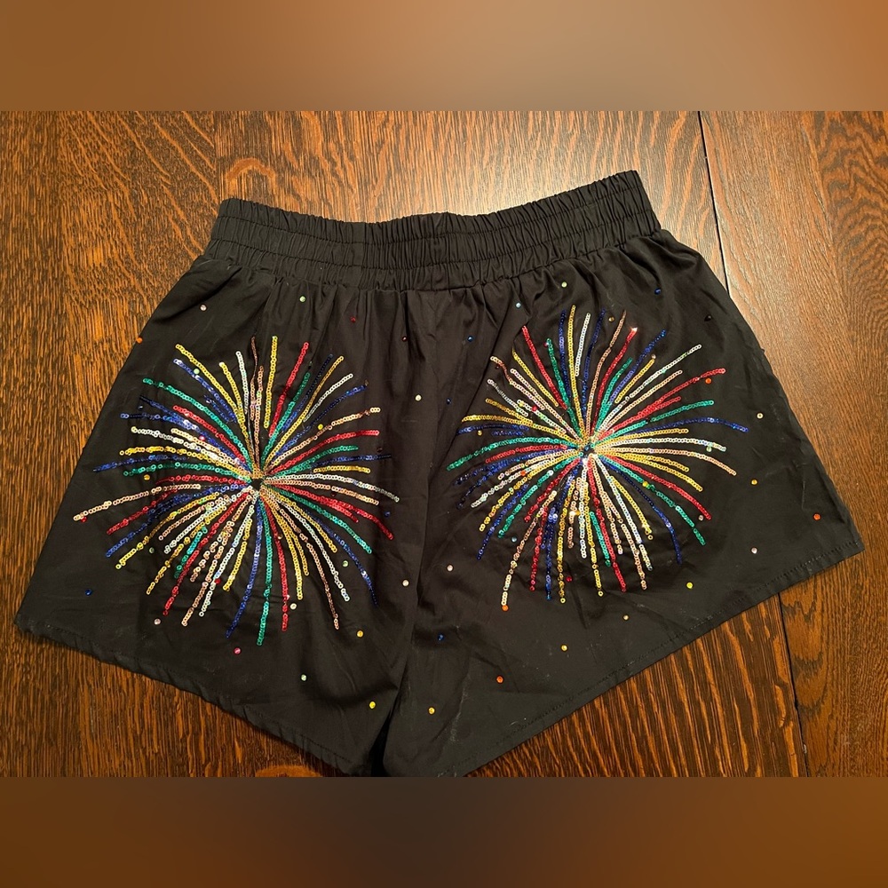 Queen of Sparkles Firework Shorts - Picture 3 of 5